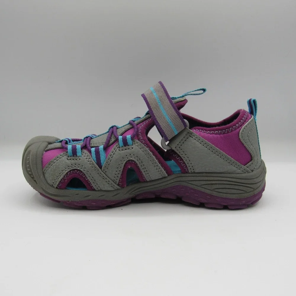 Merrell Hydro Sandals Kids 13M Grey Purple Excellent Water Shoes MK166974
